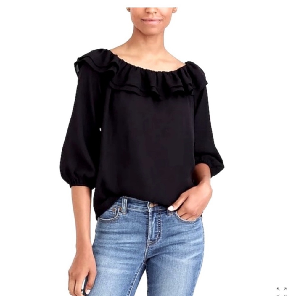 J. CREW Ruffle Blouse - Picture 12 of 13